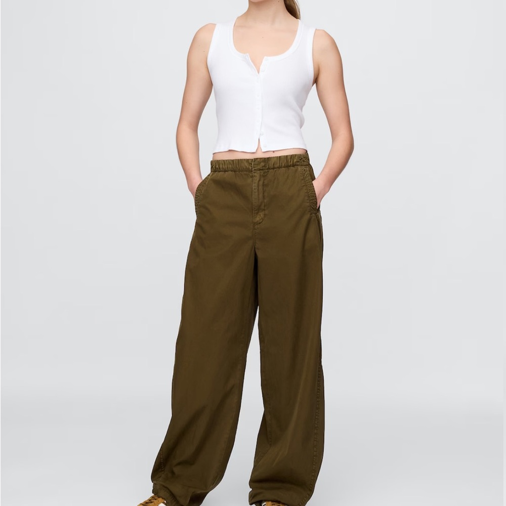 Gap Garment Dyed Barrel Parachute Pants